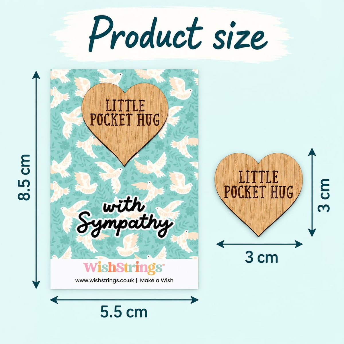 WishStrings Pocket Hug, Little Hug Gifts, Thinking of You Card