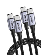 UGREEN 2 Pack USB C to USB C Charger Cable 100W 65W USB C Charger Cable, 3M
