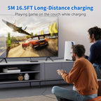 Extra long USB to USB C Cable 3m, PS5 Controller Charging Cable Type C Charger cable for Samsung Galaxy S22 S21 S20 Plus Note 10 9 8, Google Pixel,LG, Playstation 5, Xbox Series X/S