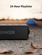 Anker soundcore 2 Portable Bluetooth Speaker, 24-Hour Playtime, IPX7