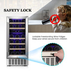 Electactic 48 Can Beverage Refrigerator,12 Bottle Wine Cooler with Seamless Stainless Steel & Glass Door, Digital Temperature Display, Countertop Mini Fridge for Soda, Wine or Beer, Silver