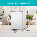 BLACK+DECKER 2.5 Cu. Ft. Compact Refrigerator, BCRK25V, Stainless Look