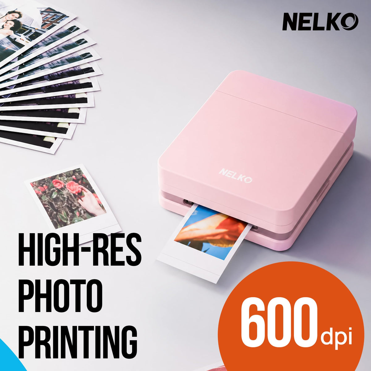 Nelko PP01 Photo Printer, 2x3 Portable Photo Printer, Mini Printer, Purple