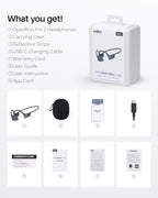 SHOKZ OpenRun Pro 2 Bone Conduction Bluetooth Sport Headphones, Black