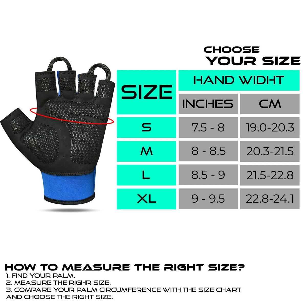 BEAST RAGE Gym Gloves Weight lifting Gloves Training Anti Slip Padded Palm Half Finger Powerlifting Workout Exercise Gloves for Men and Women