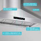 42 inch Range Hood Under Cabinet 1200 CFM Stainless Steel Stove Vent Hoods