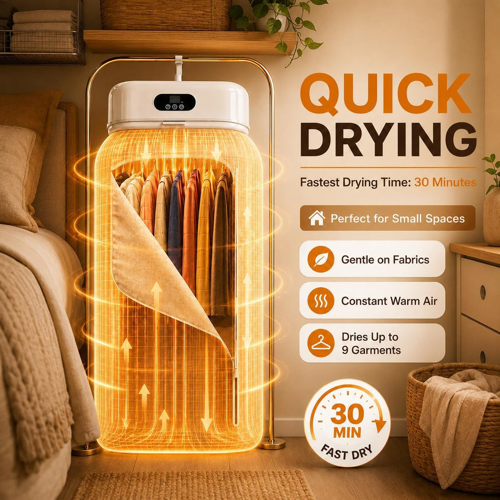 Portable Clothes Dryer - 700w Compact Dryer for Travel, Apartment
