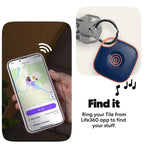 Life360 Tile - Bluetooth Tracker, Keys Finder and Item Locator for Keys, Bags and More. Phone Finder. Both iOS and Android Compatible. 1-Pack (Black)