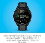 Garmin Forerunner® 165, Running Smartwatch, 43mm, Black