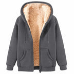Teddy Fleece Mens Hoodies Sherpa Lined Fuzzy Jacket with Pockets Full Zip Hooded Adjustable Sweatshirts Winter Warm Jumper Coat Outwear Thermal Outfits Clothing