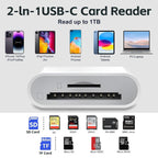 La Brodée SD Card Reader for iPhone iPad, Lightning+USB C Camera Adapter