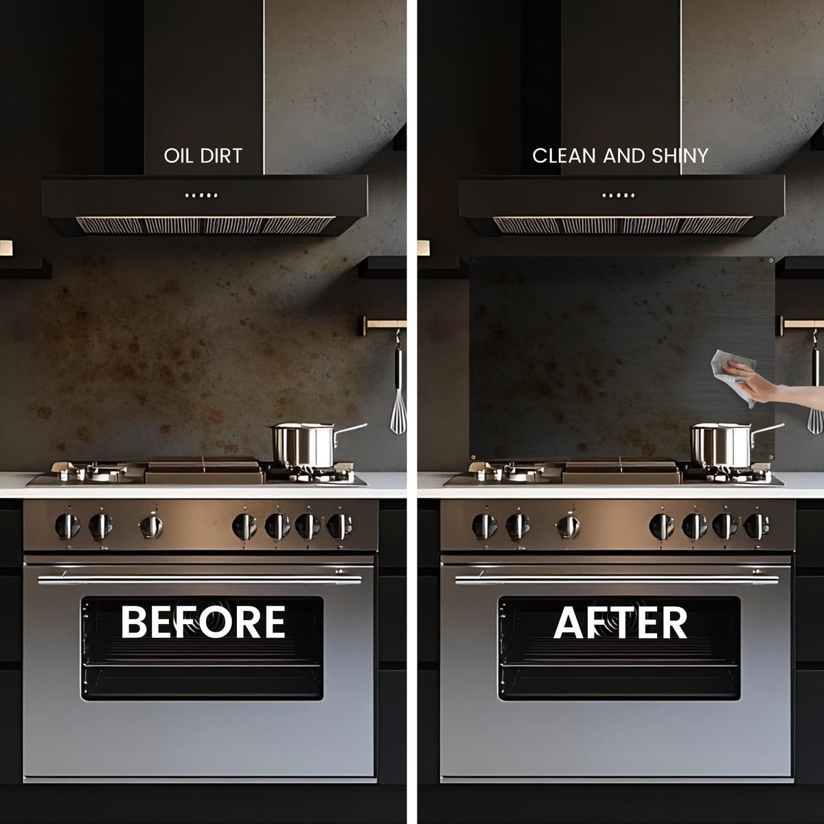 12"x29.5" Stainless Steel Backsplash - Ultra Flat & Easy to Clean, Protect Wall from Splash & Stain - Kitchen Stove Backsplash Panel for Oven & Range Hood with Pre-Drilled Holes