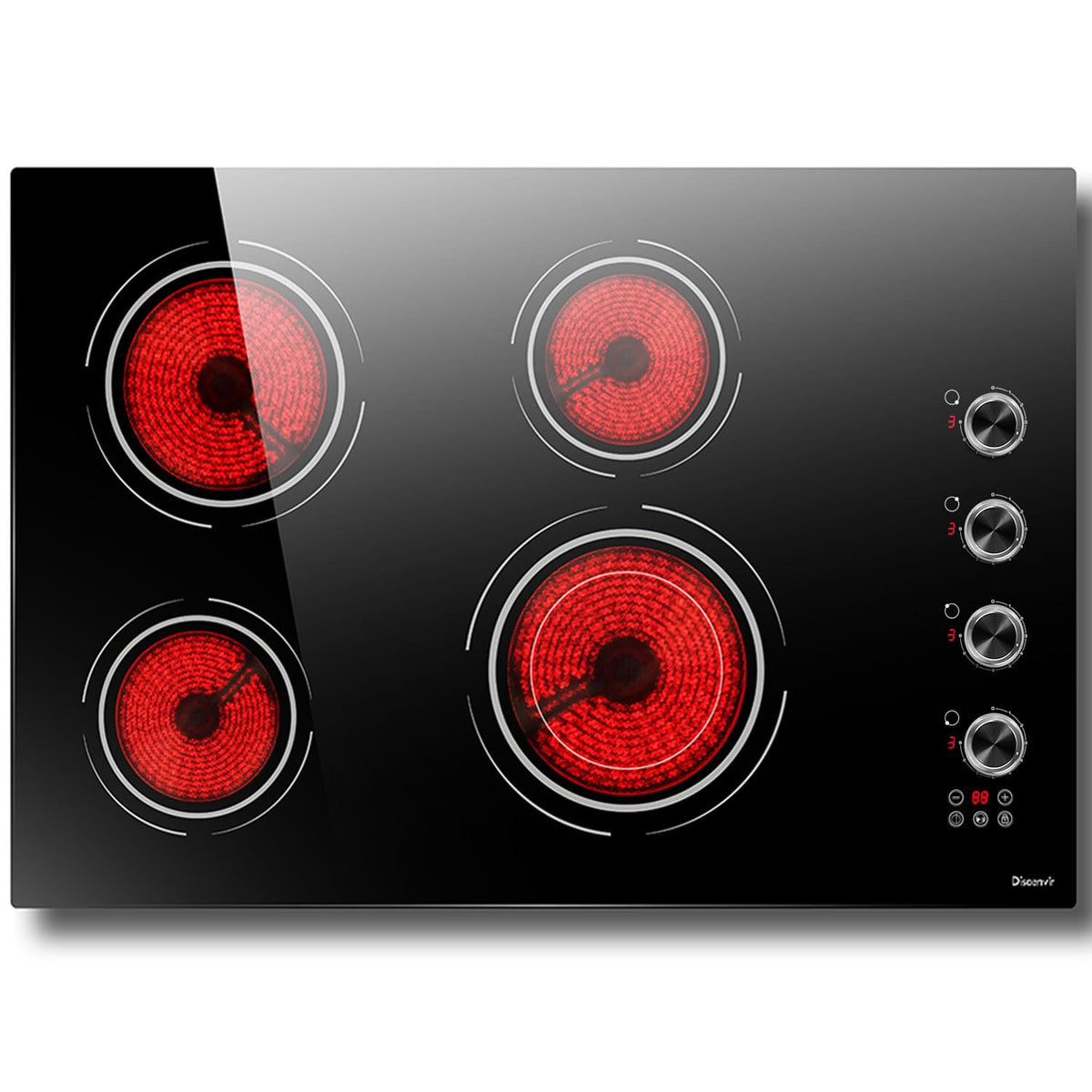2 Burner Electric Cooktop 110V, 2000W Shard Power