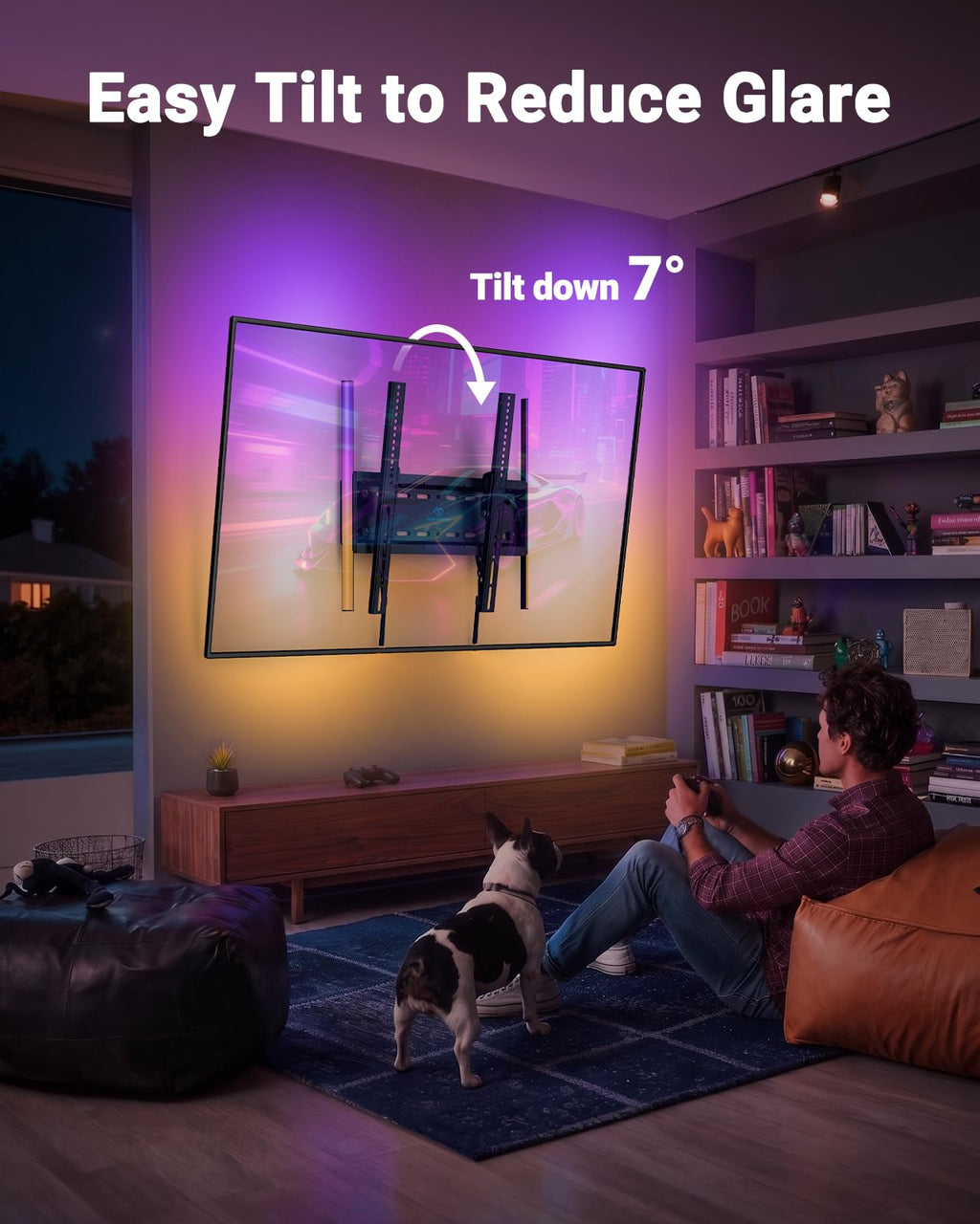 PERLESMITH Tilting TV Wall Mount for 23–60 inch TVs up to 115 lbs