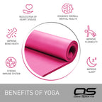 OZE SPORTS Yoga Mat, NBR Foam, Extra Thick, Non-Slip, High Density, Large, for Pilates, Gymnastics, HiiT and Fitness, with Free Carry Strap