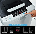 COSTWAY 8.8LBS Portable Washing Machine, Full-Automatic w/Drain Pump, White