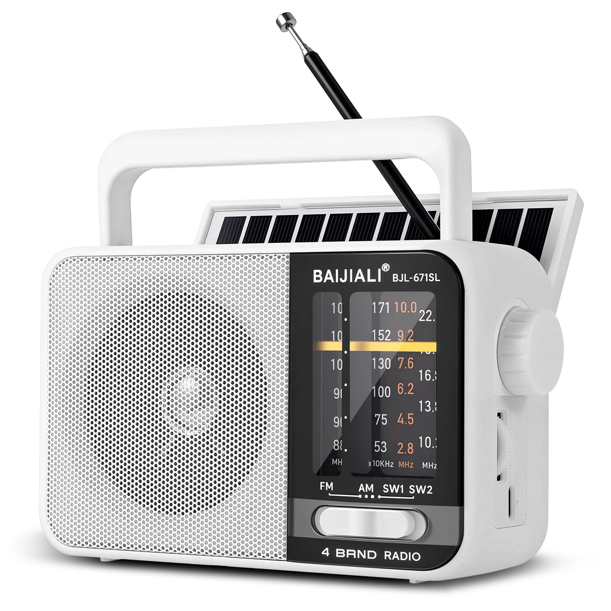 Portable AM/FM Transistor Radio with Loud Speaker, Battery or USB Powered