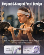 Kinglucky Clip-On Earbuds Gen 3, Open-Ear Wireless Bluetooth 6.0 Headphones with Mic, Secure Fit for Small Ears & Glasses Wearers, 50H Playtime, LED Digital Display, ENC, IPX5 Waterproof(Balck)