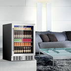 DOGHLY 0.95 Cu.Ft Mini Fridge Mirror Door for Beverages & Skincare, 24 Cans