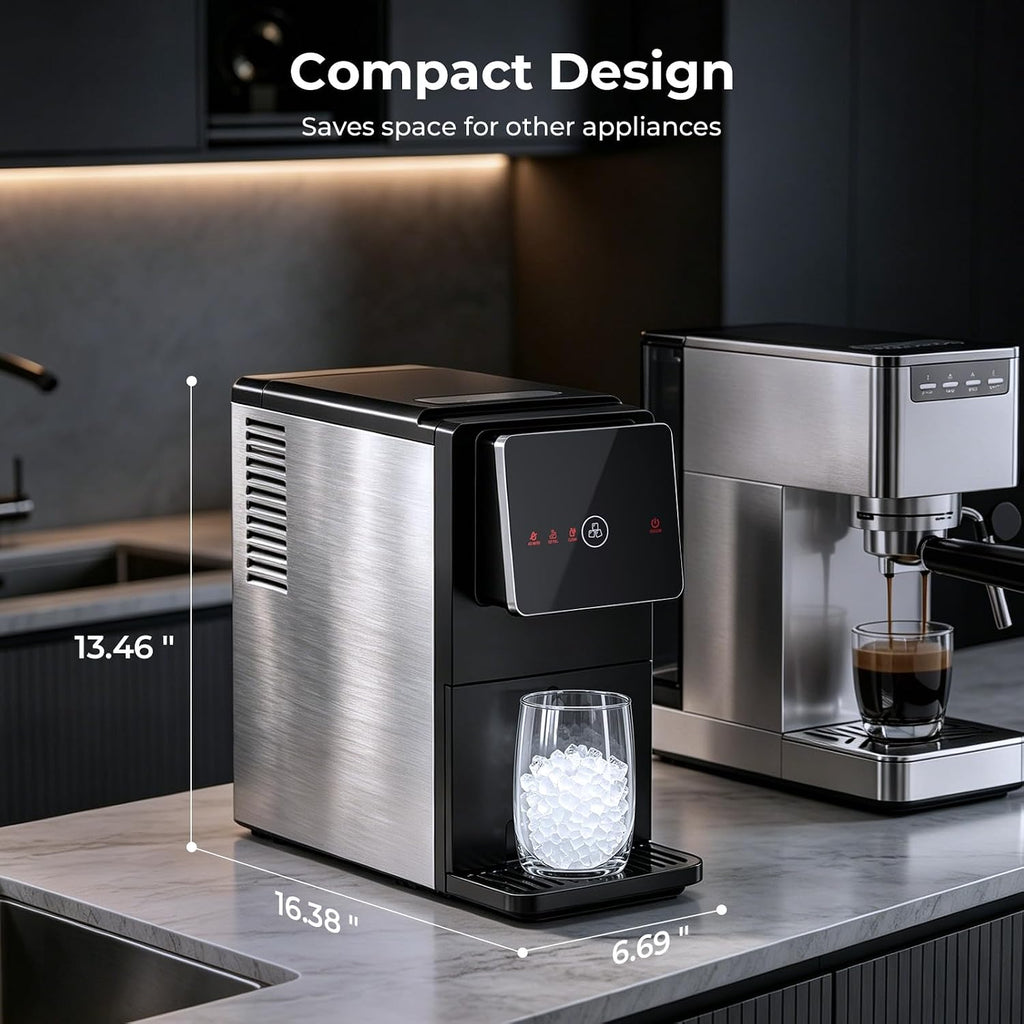 Antarctic Star Nugget Ice Maker Countertop with Self-Dispensing, 33lbs/24H