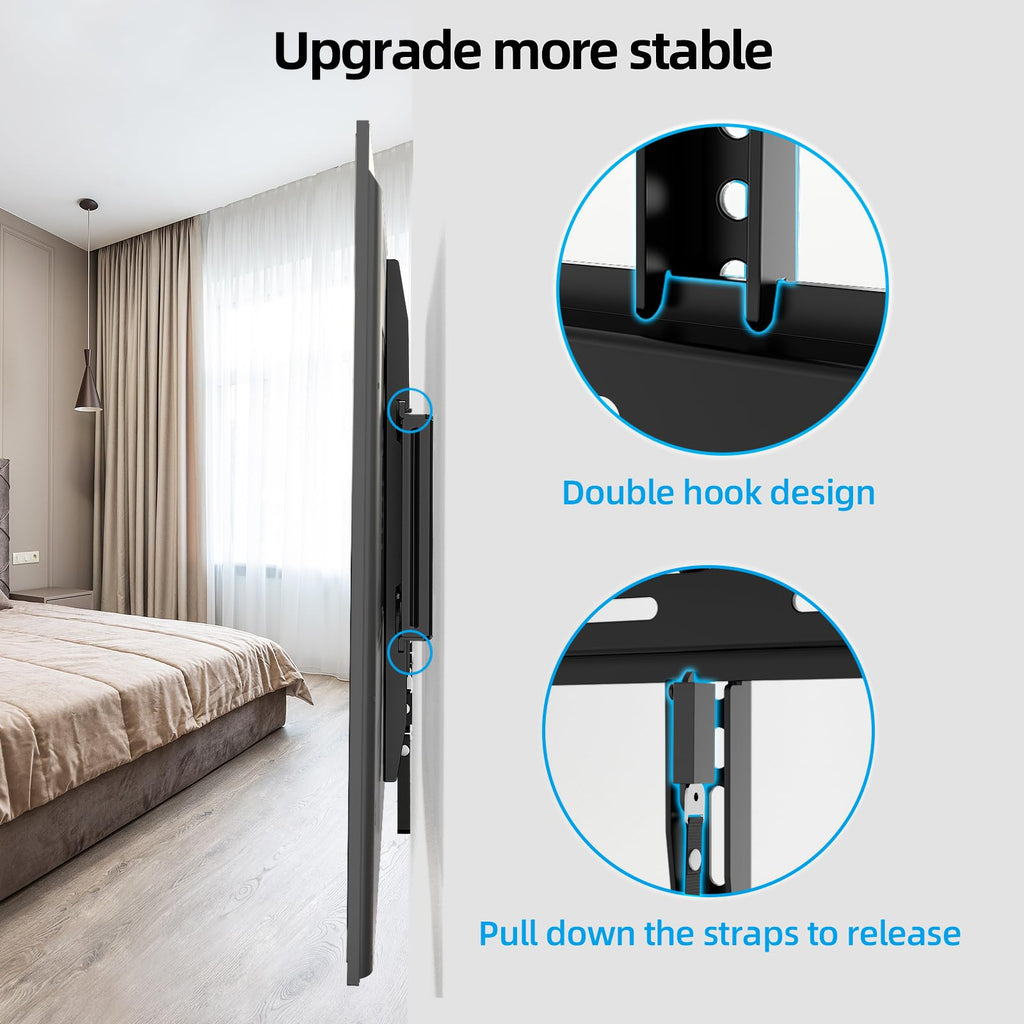 HOME VISION Heavy Duty Tilt TV Wall Mount for 32-86 Inch Flat/Curved Screen