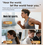 Kinglucky Clip-On Earbuds Gen 3, Open-Ear Wireless Bluetooth 6.0 Headphones with Mic, Secure Fit for Small Ears & Glasses Wearers, 50H Playtime, LED Digital Display, ENC, IPX5 Waterproof(Balck)