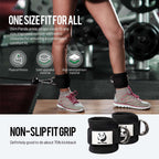 Slim Panda Ankle Straps for Cable Machines, Cable Kickback Ankle Cuffs