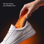 Original Stepprs Comfort Boosting Massage Insoles, 4D Memory Foam Thermal Insoles with Arch Support for Men and Women (Orange, EU 37-38)