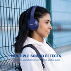 KVIDIO Bluetooth Headphones Wireless Over Ear Headsets 65H Playtime