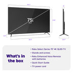 Roku 85-Inch Select Series Smart TV 2026-4K QLED TV - Roku TV