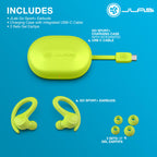 JLab, Go Sport+, True Wireless Workout Earbuds, Bluetooth Sport Earbuds, Clear Calling, Sand