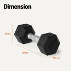 Amazon Basics Rubber Encased Hex Dumbbell Weights Set