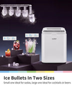 Comfee 33lbs Countertop Bullet Ice Maker, Self-Cleaning, with Ice Scoop