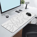 Rcege Large Gaming Mouse Pad Extended Desk Mat with Non Slip Stitched Edge