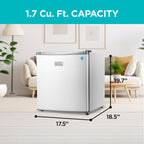BLACK+DECKER 2.5 Cu. Ft. Compact Refrigerator, BCRK25V, Stainless Look