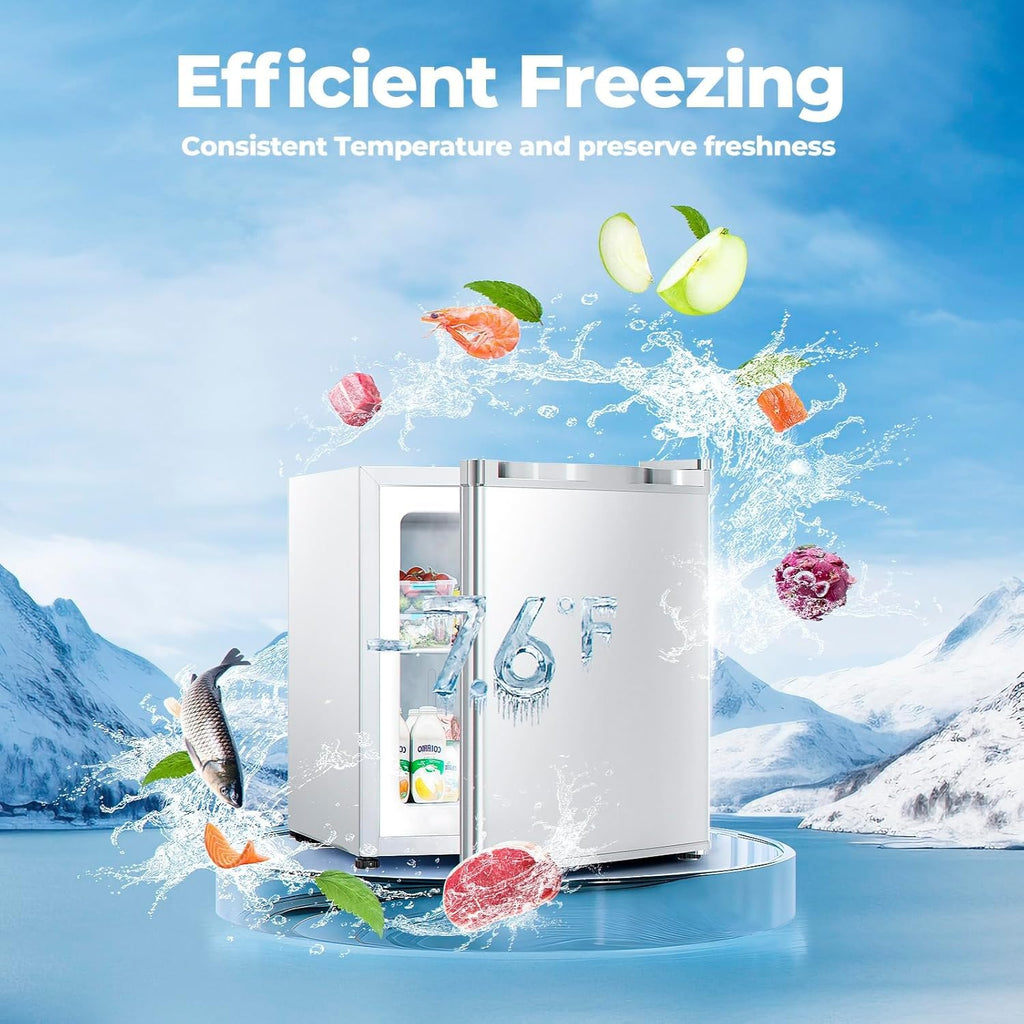 Electactic 3.2 Cu.ft Small Freezer, Mini Upright Freezer, White