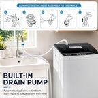 Winado 15.6LBS Full Automatic Portable Washing Machine with Drain Pump