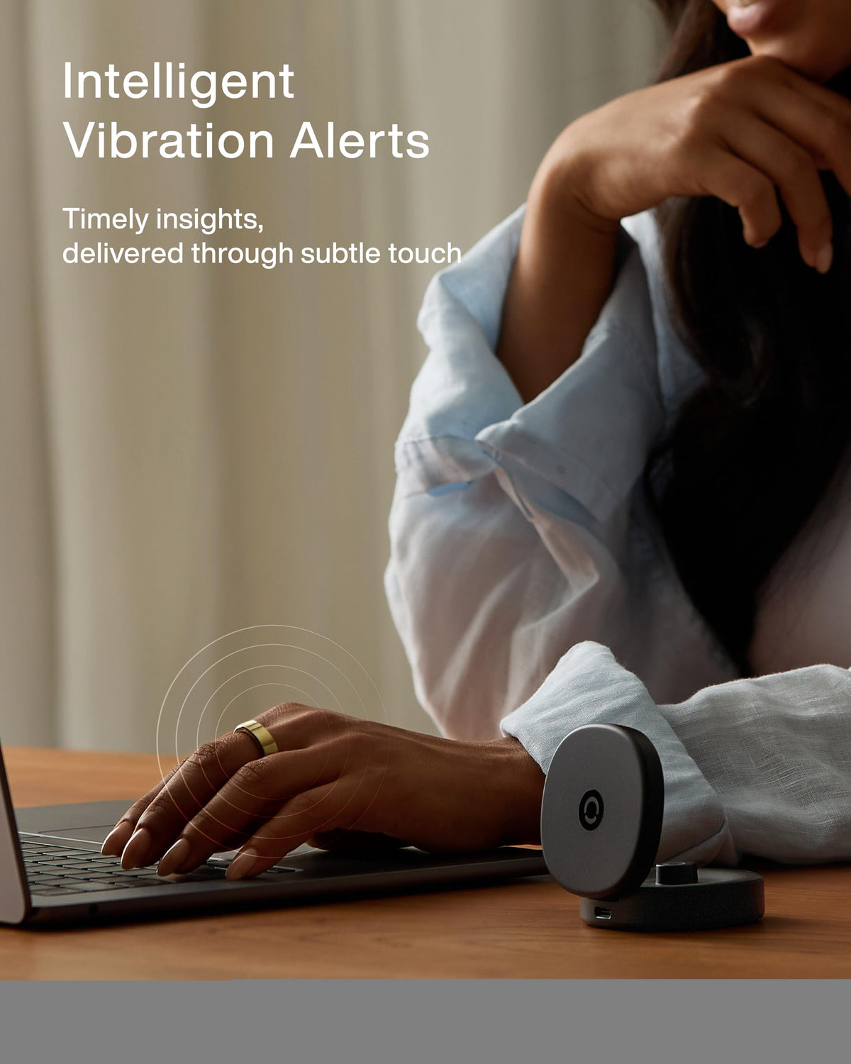 RingConn Gen 3 Smart Ring - Vascular Trends(Size 11, Matte Black)