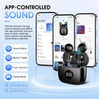 Wireless Earbuds, Bluetooth 5.4 Ear Buds, LED Power Display, 6D Bass Stereo