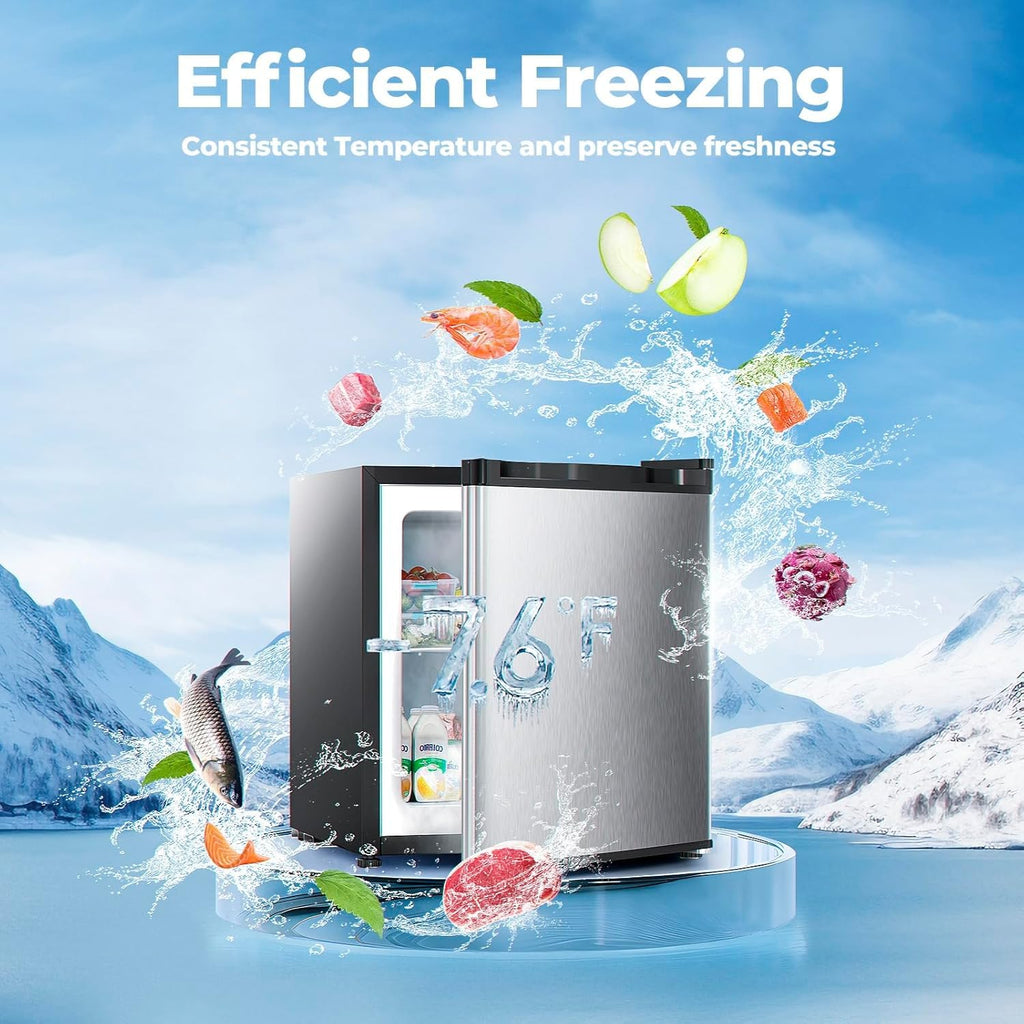 Electactic 3.2 Cu.ft Small Freezer, Mini Upright Freezer, White