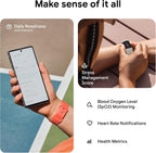 Fitbit Google Charge 6 Activity Tracker with 3 Months Google Health Membership Included, 7 Days Battery Life and Google Wallet and Maps, Obsidian/Black Aluminum