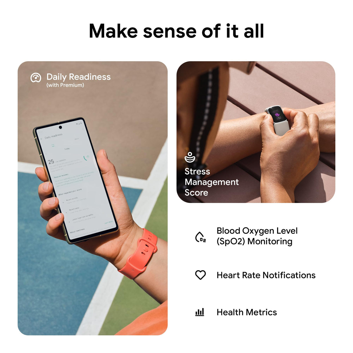 Fitbit Google Charge 6 Activity Tracker with 3 Months Google Health Membership Included, 7 Days Battery Life and Google Wallet and Maps, Obsidian/Black Aluminum