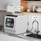 Hermitlux Slim Countertop Portable Dishwasher for Small Spaces
