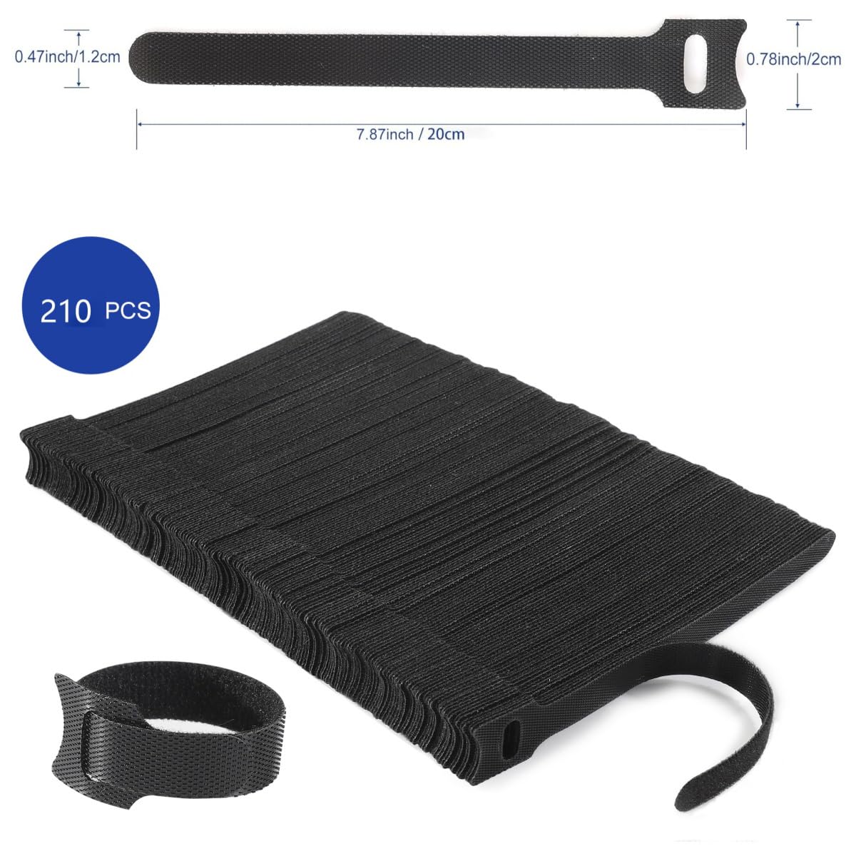 Nettbe 60 PCS 6 Inch Adjustable Cable Ties, Reusable Cord Management Straps