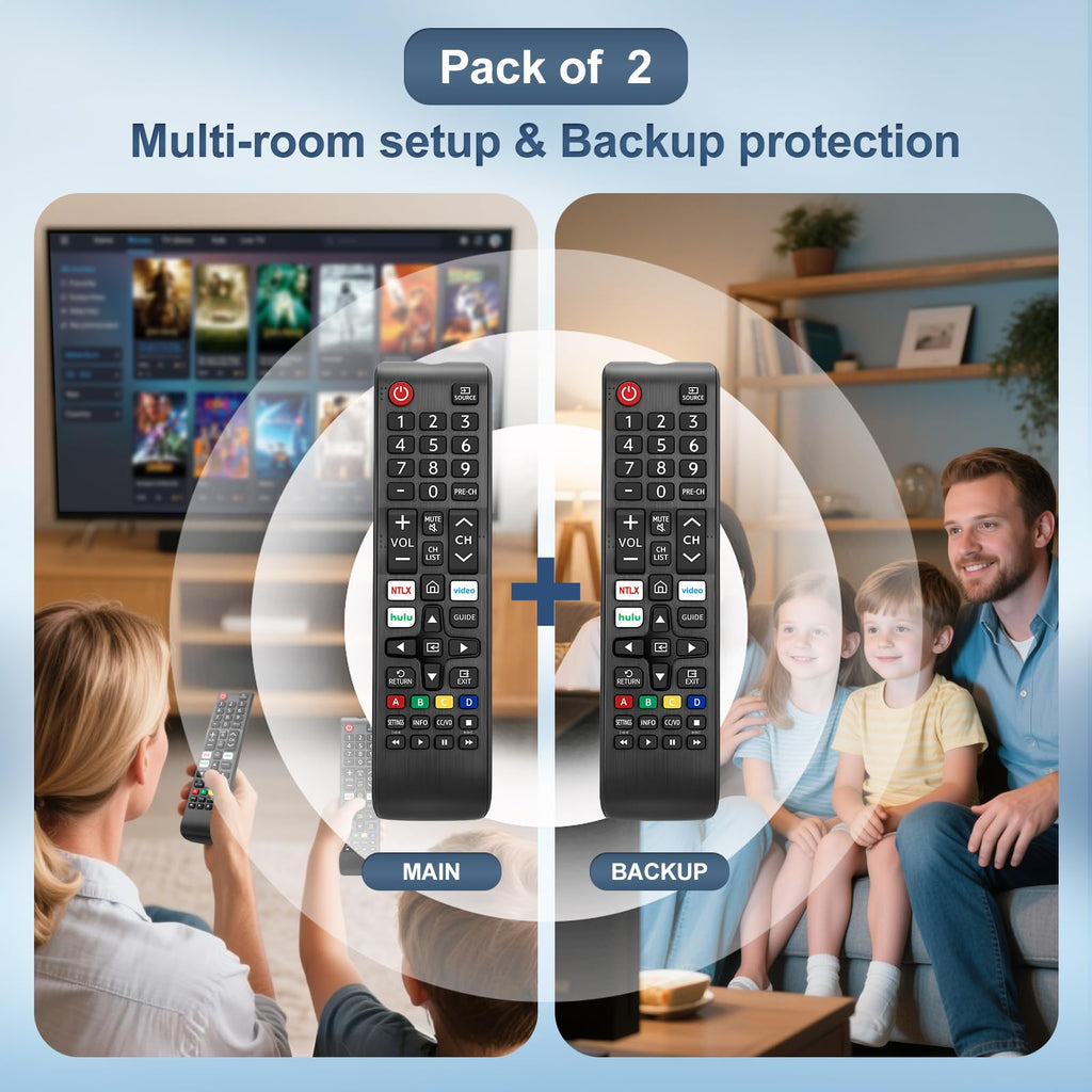 【2-Pack】 for Roku TV Remote,Replacement for TCL,ONN, Hisense Roku TVs