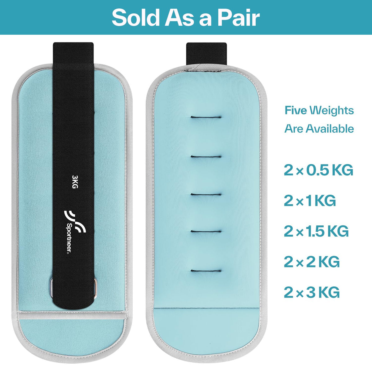 Sportneer Ankle Weights, Leg Weights Wrist Weights Straps