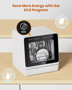 HAVA Countertop Dishwasher with Water Softener & Enhanced Energy Efficiency