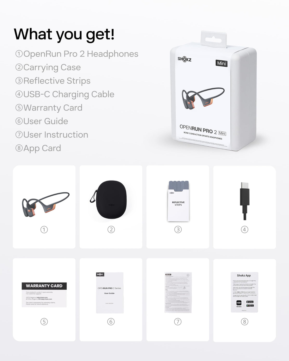 SHOKZ OpenRun Pro 2 Bone Conduction Bluetooth Sport Headphones, Black