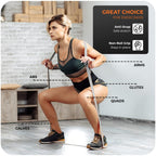 Active 100 Resistance Bands, Set of 5 Different Levels, Exercise Band for Home Gym, Training and Yoga with Carrying Bag