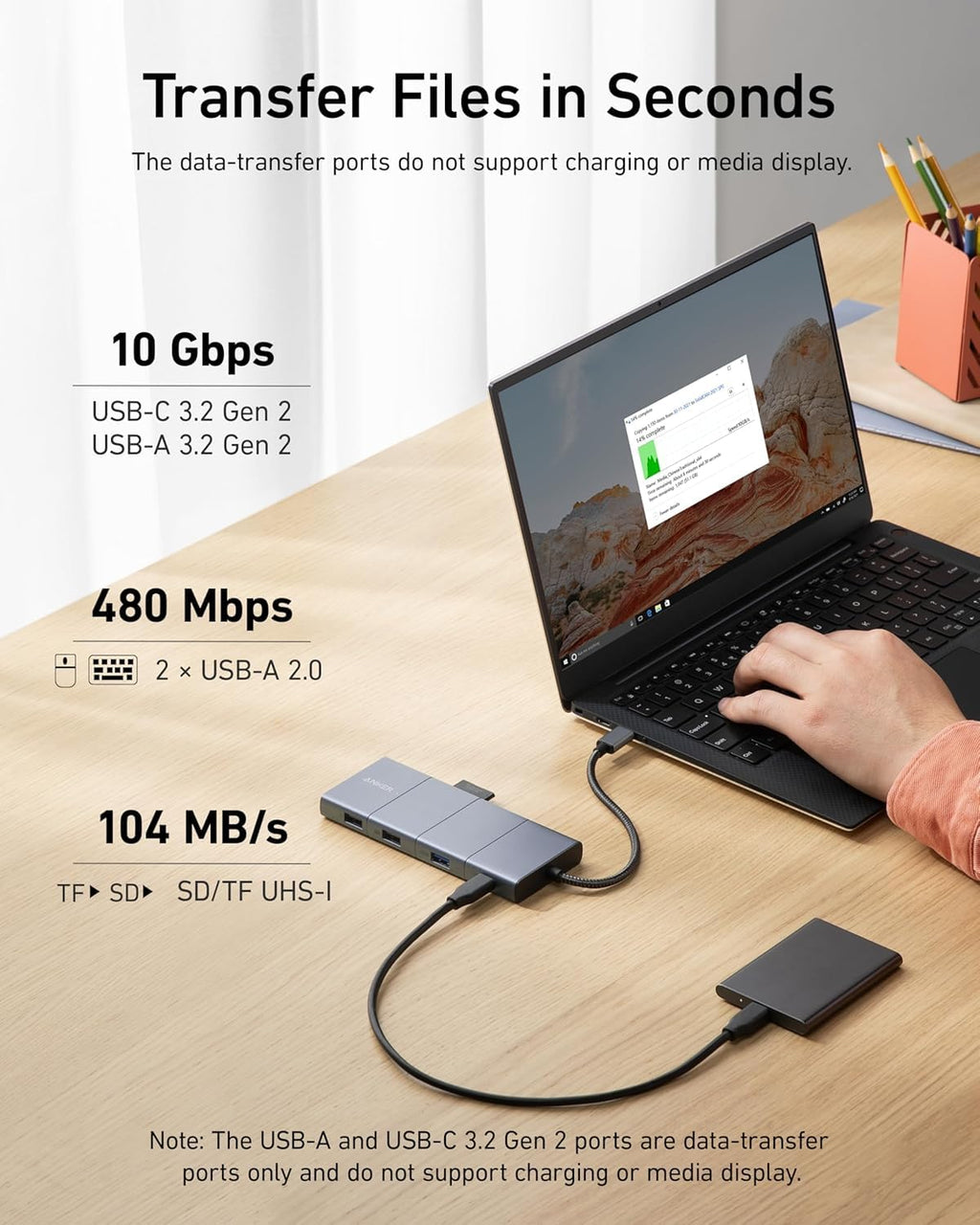 Anker Laptop Docking Station Dual Monitor, 8-in-1 USB C Hub, 4K Dual Monitor with 2 HDMI, 1 Gbps Ethernet Hub, 85W Power Delivery, SD Card Reader for MacBook Pro, XPS and More (Charger not Included)